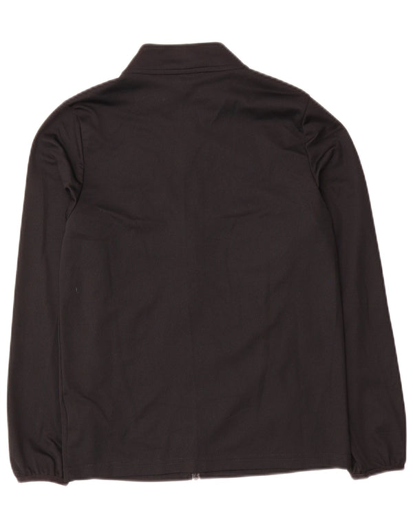 Nike Boys Dri Fit Tracksuit Top Jacket 12-13 Years Large Black Polyester