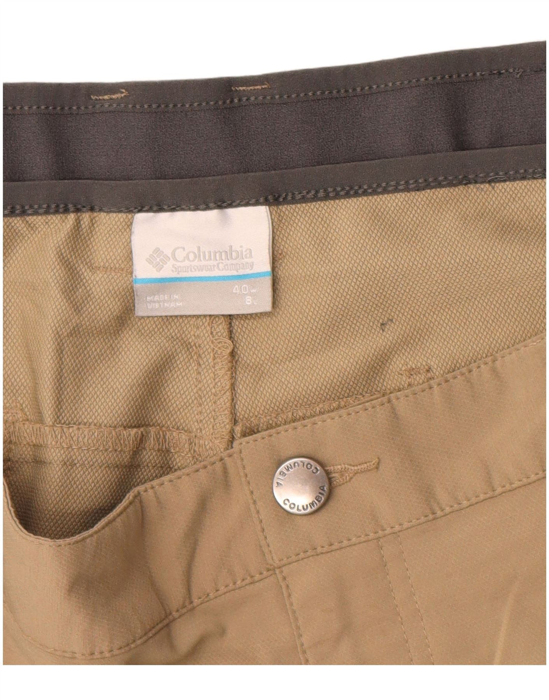Columbia Mens Chino Shorts W40 XL Beige Colourblock Polyester