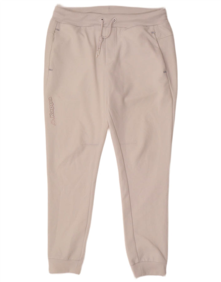 KAPPA Mens Tracksuit Trousers Joggers Large White Polyester