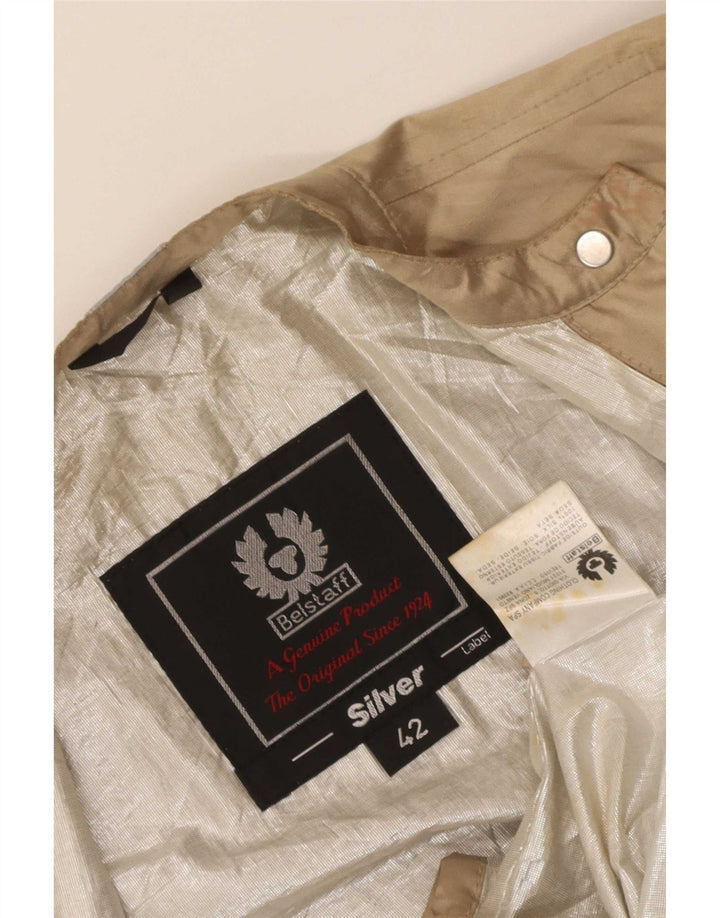Belstaff Womens Utility Jacket IT 42 Medium Beige Silke