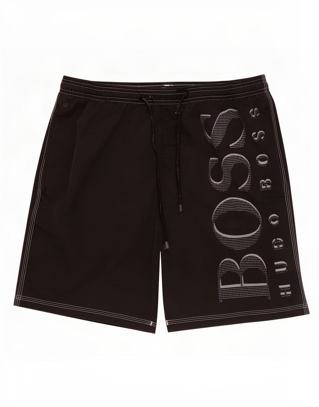 Hugo Boss Herre grafiske svømmeshorts Medium Sort Polyamid