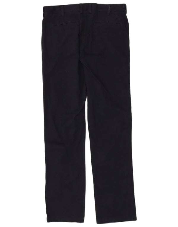 Crew Clothing Ανδρικό ίσιο παντελόνι Chino W34 L33 Navy Blue Cotton