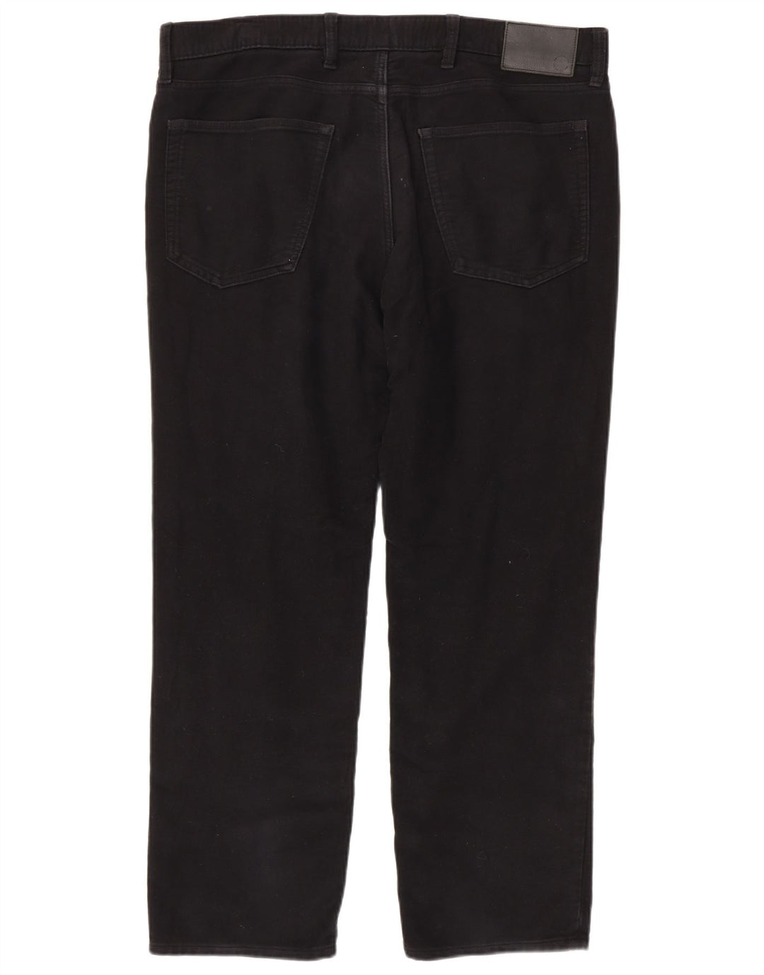 Marks & Spencer Mens Regular Fit Casual Trousers W38 L29 Black Cotton
