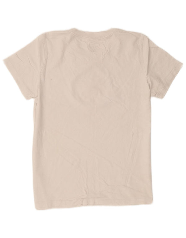 Nike Damen Grafik-T-Shirt Top UK 10 Small Weiße Baumwolle