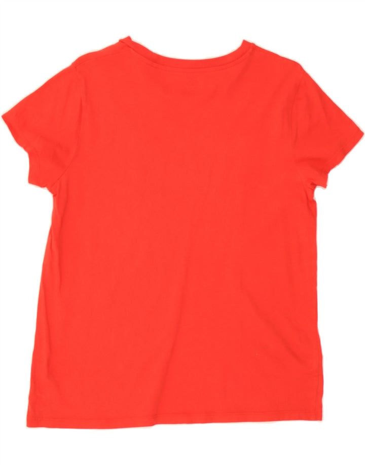 LEVI'S Womens Graphic T-Shirt Top UK 12 Medium Red Vintage Levi's and Second-Hand Levi's from Messina Hembry 