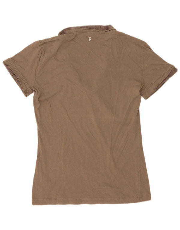 Dondup T-shirt da donna Top UK 12 medio cotone kaki