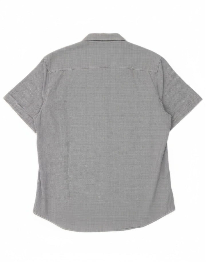 NORTH SAILS Mens Short Sleeve Shirt Large Blue Check