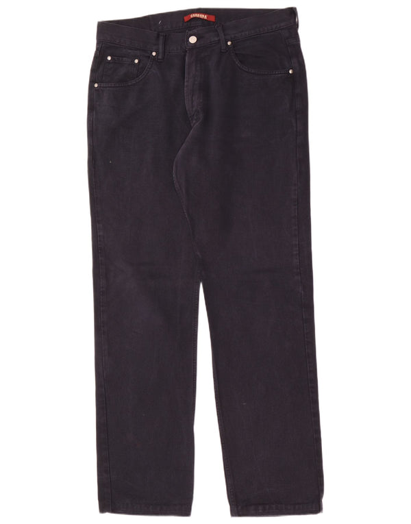 Carrera Mens Straight Jeans W36 L33 Azul Marinho Algodão