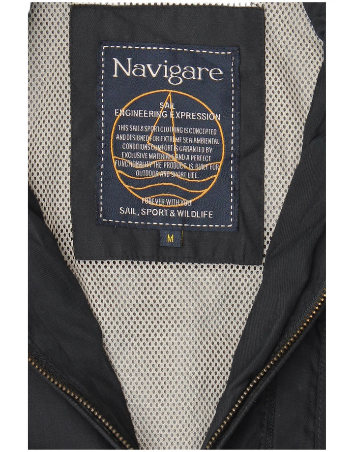 Navigare Mens Bomber Jacket UK 38 Medium Navy Blue