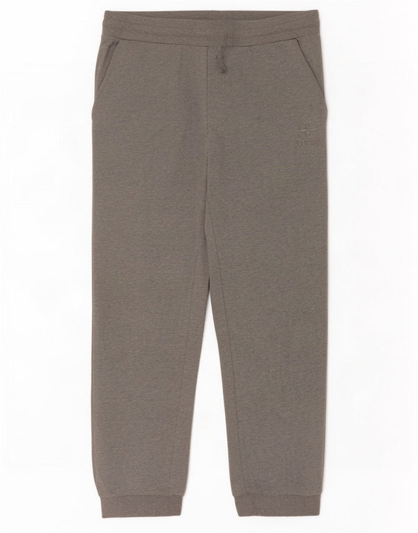 Hummel Mens Graphic Tracksuit Trousers Joggers Medium Grey Cotton