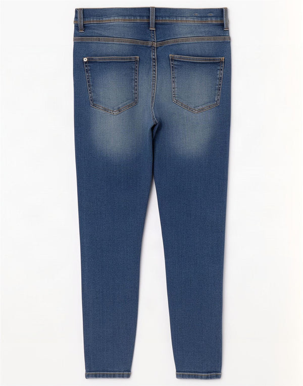 Jeans skinny corti effetto consumato da uomo Zara EU 40 medio W31 L25 cotone blu