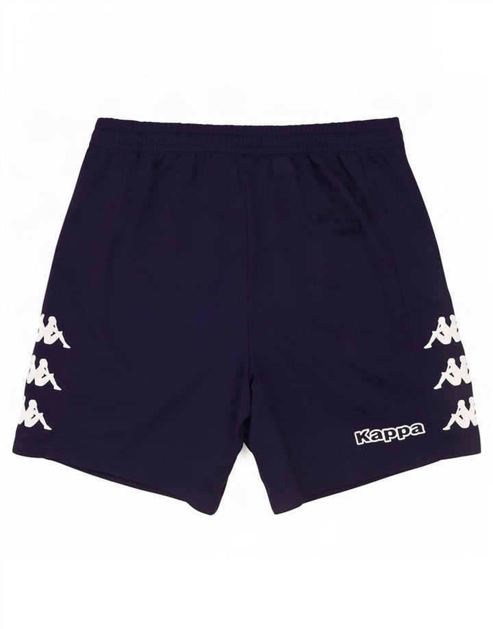 Kappa Short de Sport Graphique Homme Bleu Marine Moyen Polyester