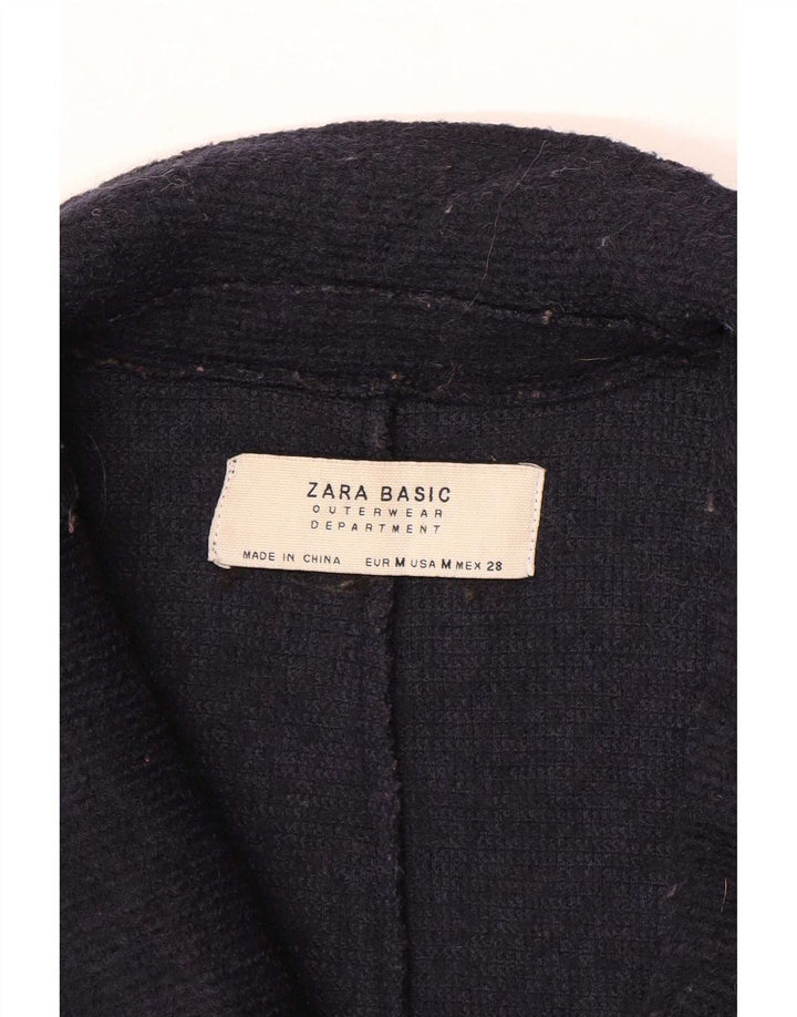 Zara Womens Overcoat UK 14 Medium Navy Blue