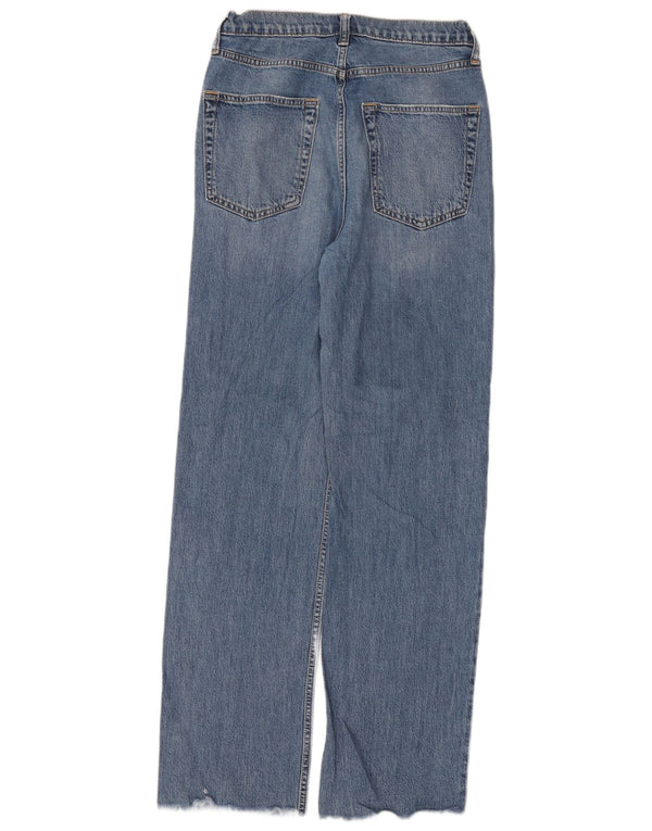 Gap kvinders højtaljede løse jeans W27 L31 blå bomuld