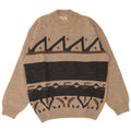 Maglione girocollo da uomo Life Line IT 50 Lana geometrica beige medio