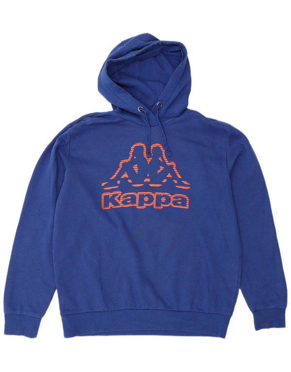 Kappa Mens Graphic Hoodie Jumper Large Blue