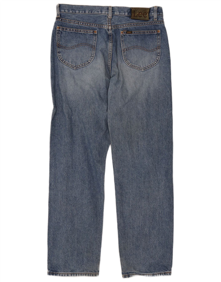 LEE Mens Kansas Straight Jeans W36 L32 Blue Cotton