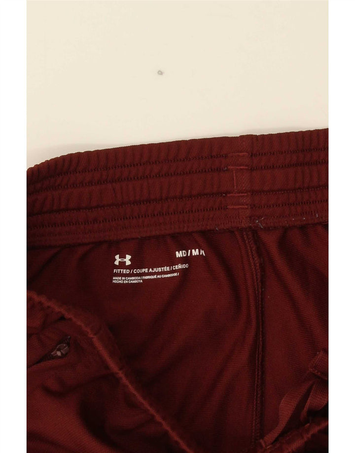 Under Armour Mens Fitted Tracksuit Trousers Medium Burgundy
