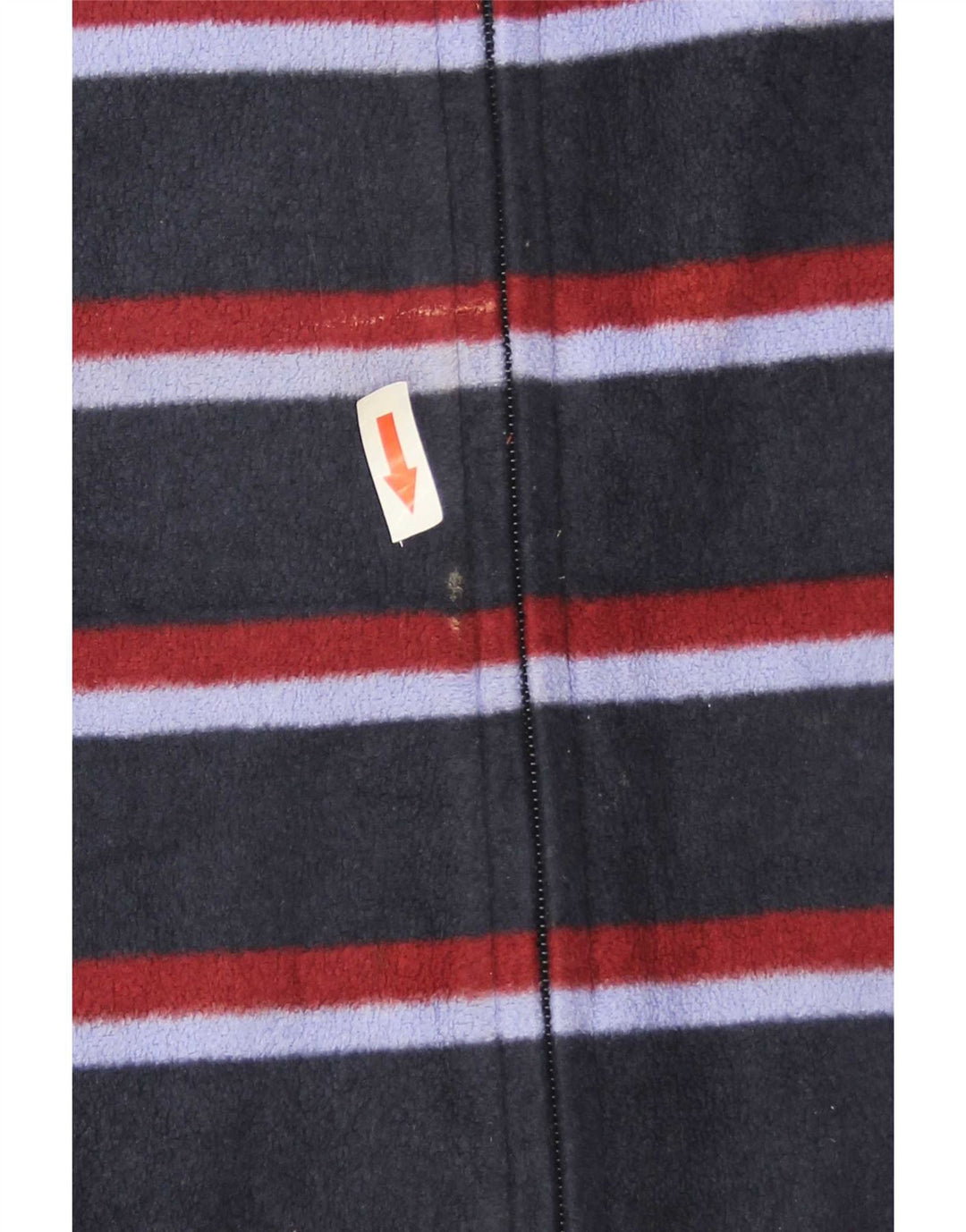Marks & Spencer Womens Fleece Jacket UK 16 Large Navy Blue Striped