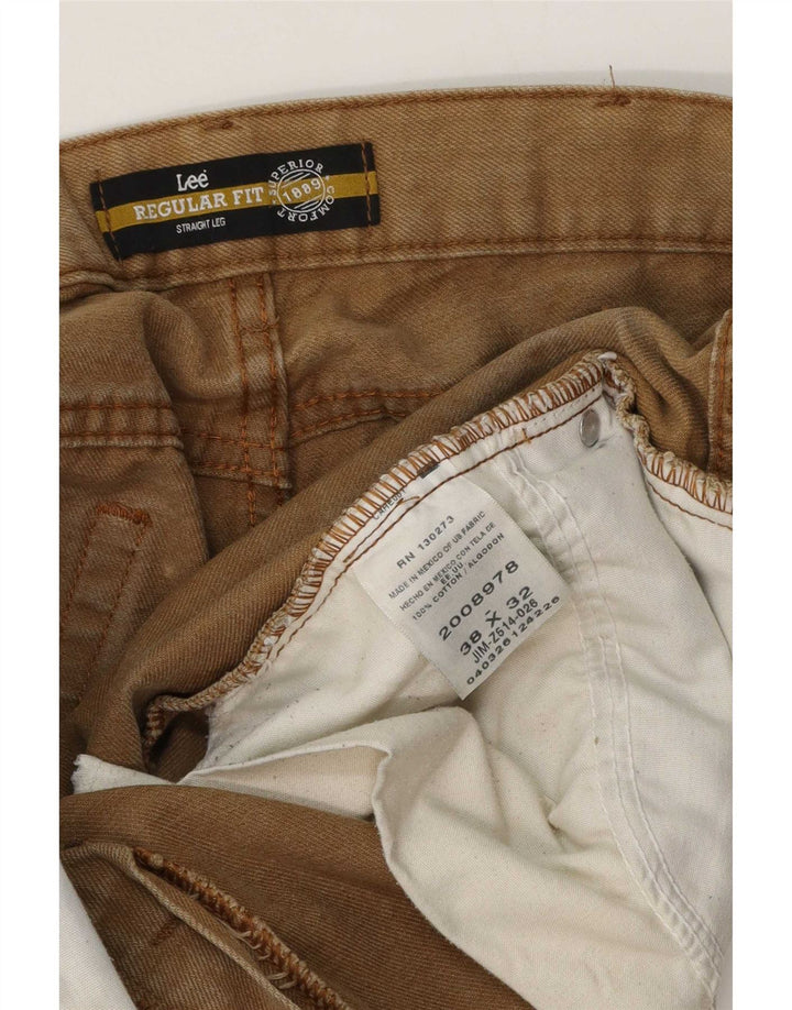 Lee Herren-Jeans mit normaler Passform, gerade Passform, W38, L32, braune Baumwolle