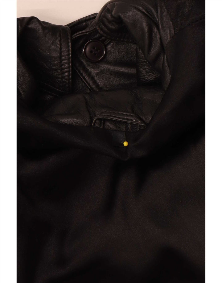 Vintage Mens Leather Jacket IT 50 Large Black