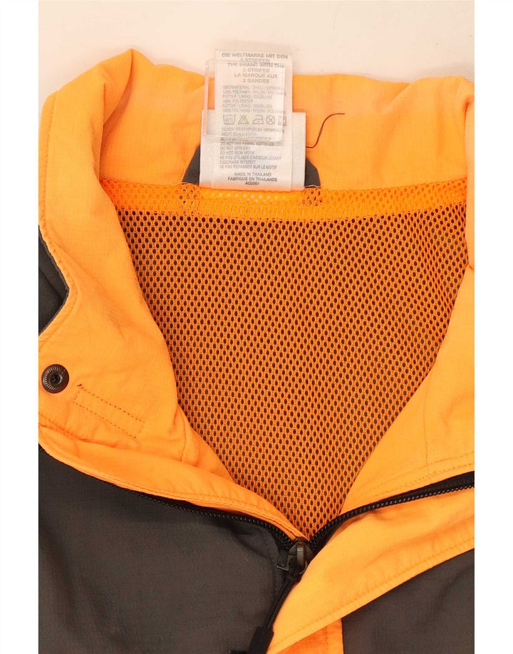 Giacca antipioggia da uomo Adidas UK 42 XL Arancione Colourblock Poliestere