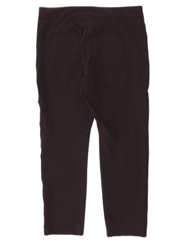Marks & Spencer Womens High Waist Cropped Trousers UK 16 Large W34 L24 Blac