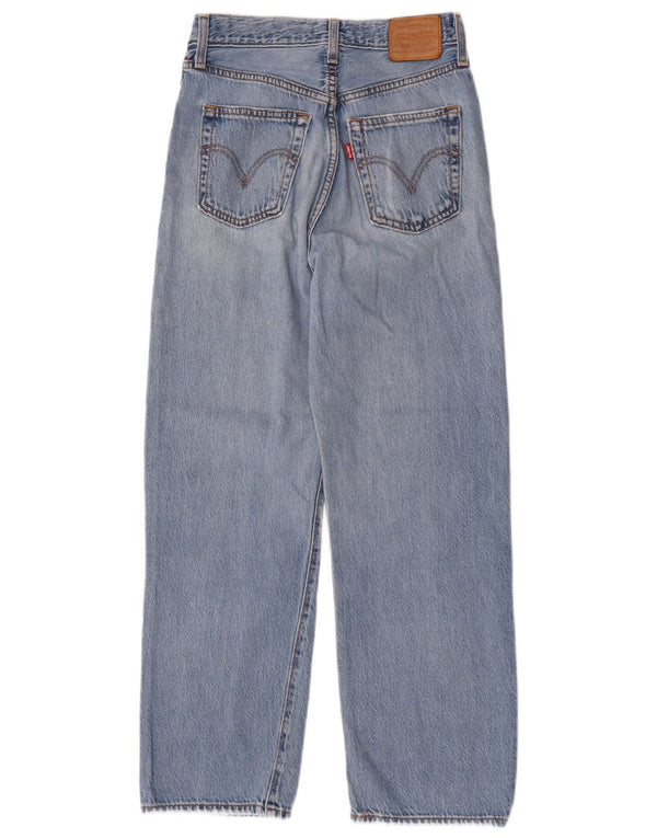 Jeans dritti a vita alta Levi's Ribcage da donna W26 L27 cotone blu