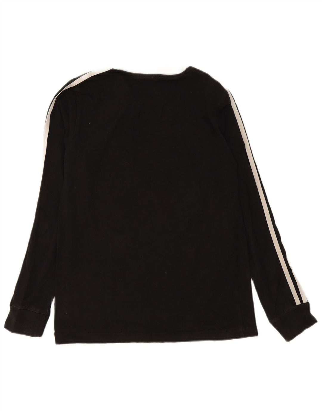 Adidas Womens Top Long Sleeve UK 10 Small Black Cotton
