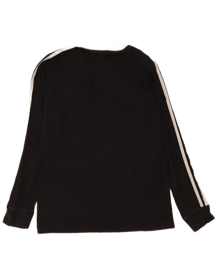 Adidas Womens Top Long Sleeve UK 10 Small Black Cotton