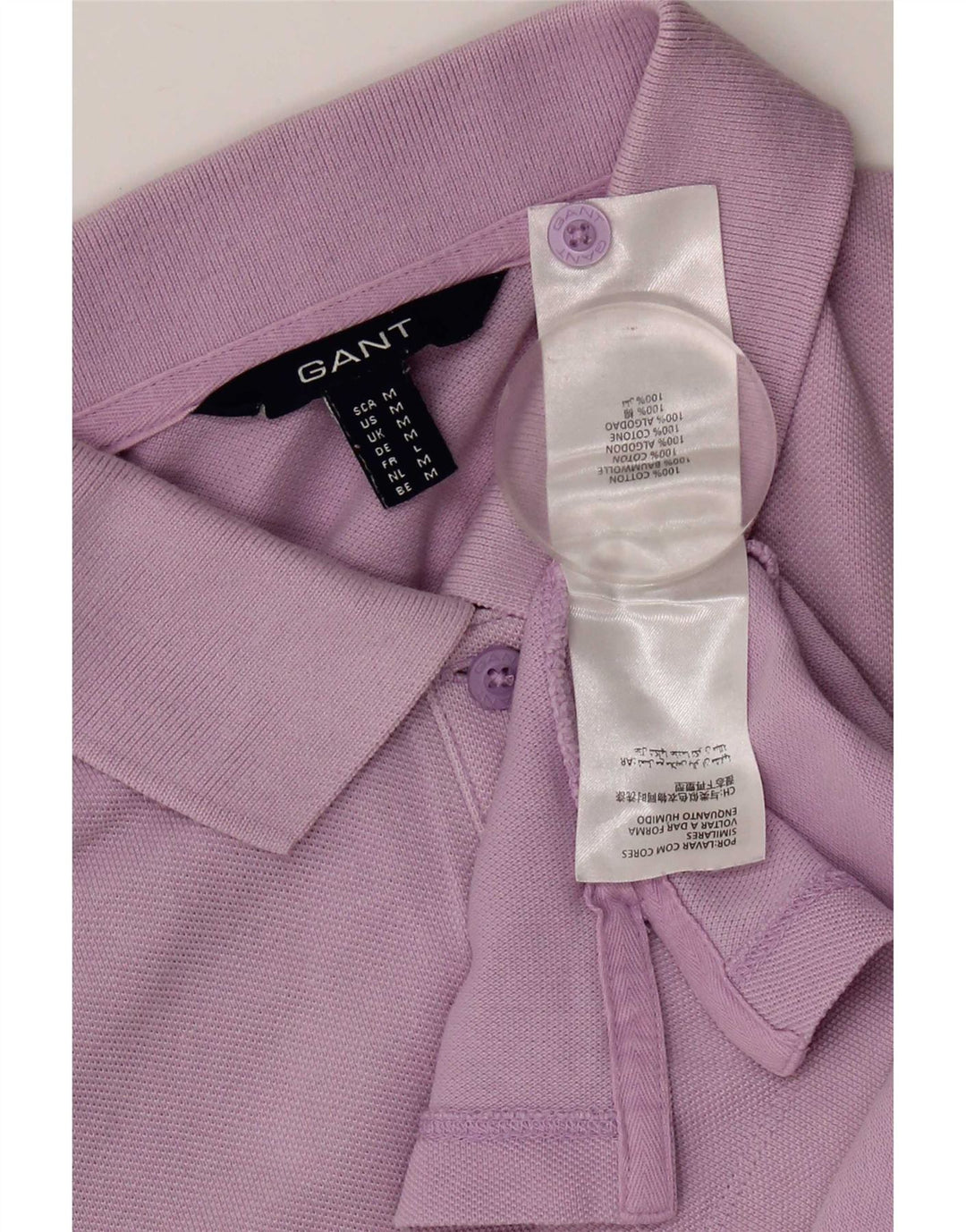 Gant Womens Polo Shirt UK 12 Medium Purple Cotton