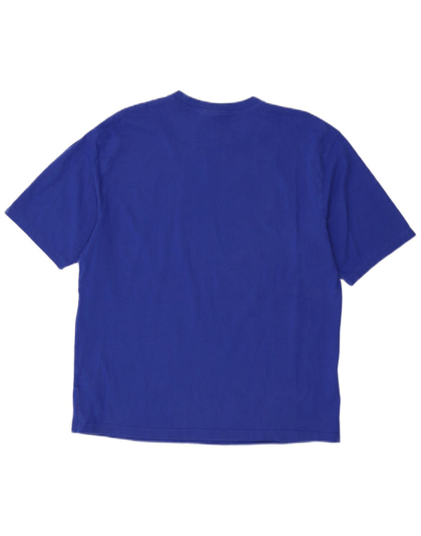 Adidas Womens Loose Fit T-Shirt Top UK 12 Medium Blue Cotton