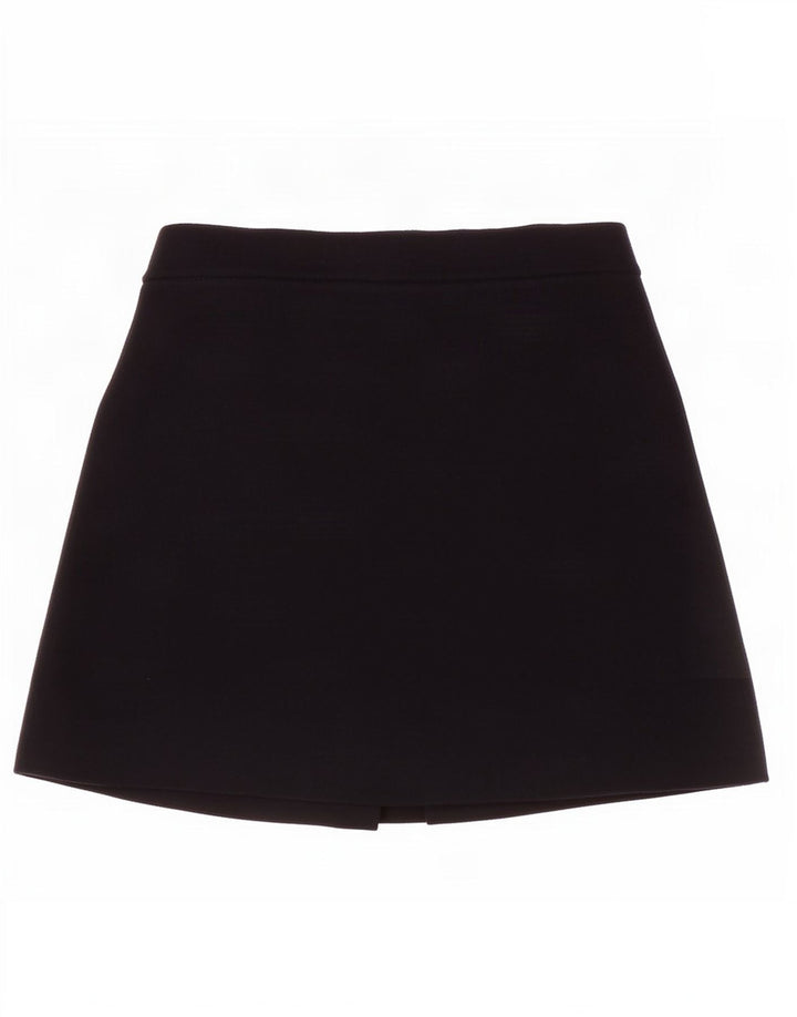 Zara Minifalda Mujer Small W26 Viscosa Negra