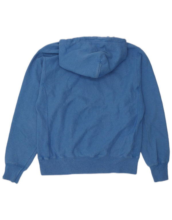 Champion Mens Hoodie Jumper Medium Blue Cotton