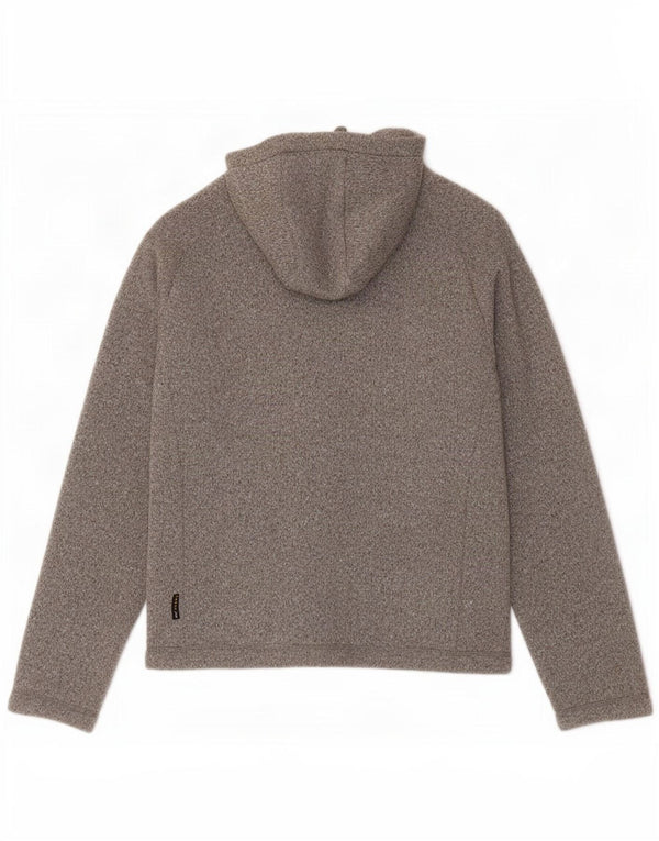 Jack Wolfskin Damen-Kapuzenpullover mit Reißverschluss, UK 18/20, XL, grau geflecktes Polyester