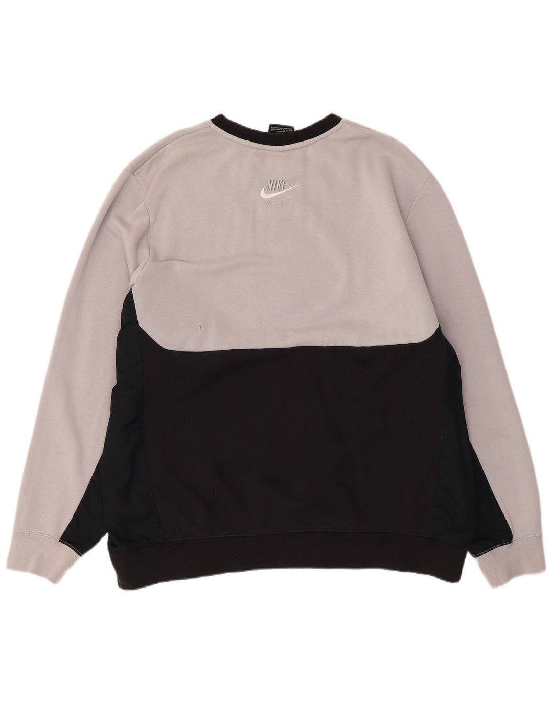 NIKE Mens Sweatshirt Jumper XL Grey Colourblock Cotton