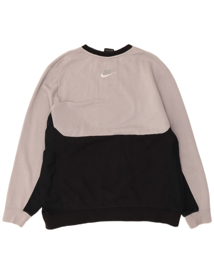 NIKE Mens Sweatshirt Jumper XL Grey Colourblock Cotton