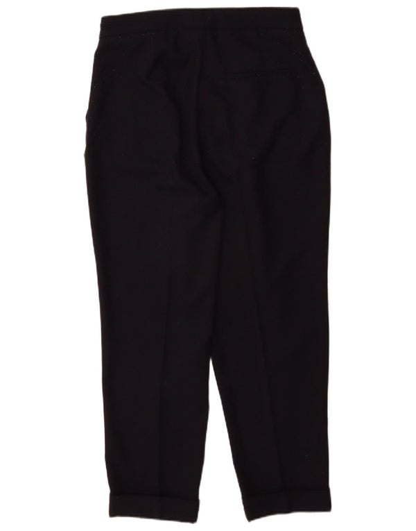 Zara Womens High Waist Pegged Chino Trousers Small W26 L26 Navy Blue