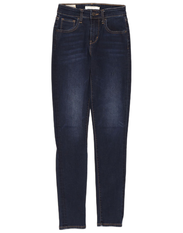 Levi's Damen 721 High Rise Skinny Jeans W25 L29 Marineblau Baumwolle