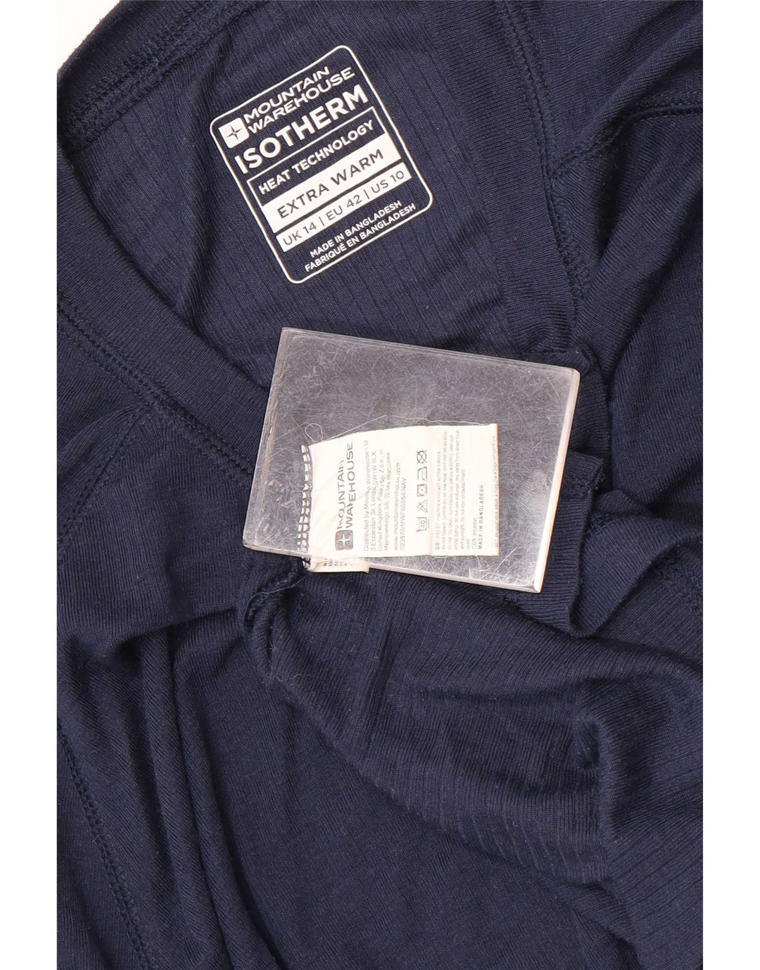 Top da donna a manica lunga Mountain Warehouse UK 14 Large in poliestere blu navy