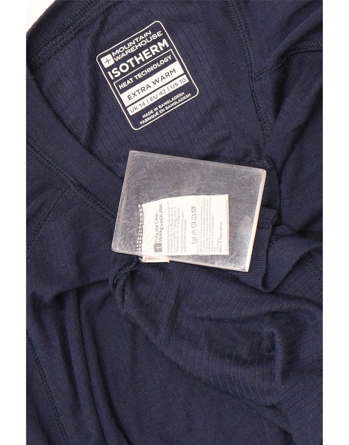 Top da donna a manica lunga Mountain Warehouse UK 14 Large in poliestere blu navy