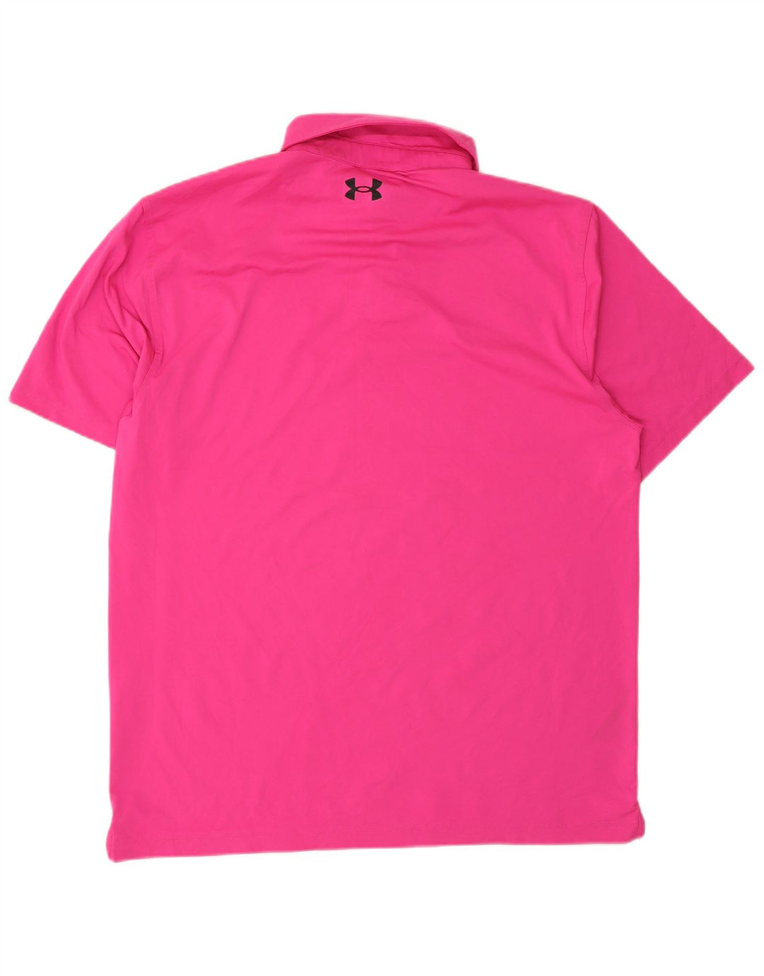 Under Armour Mens Polo Shirt Large Pink Polyester