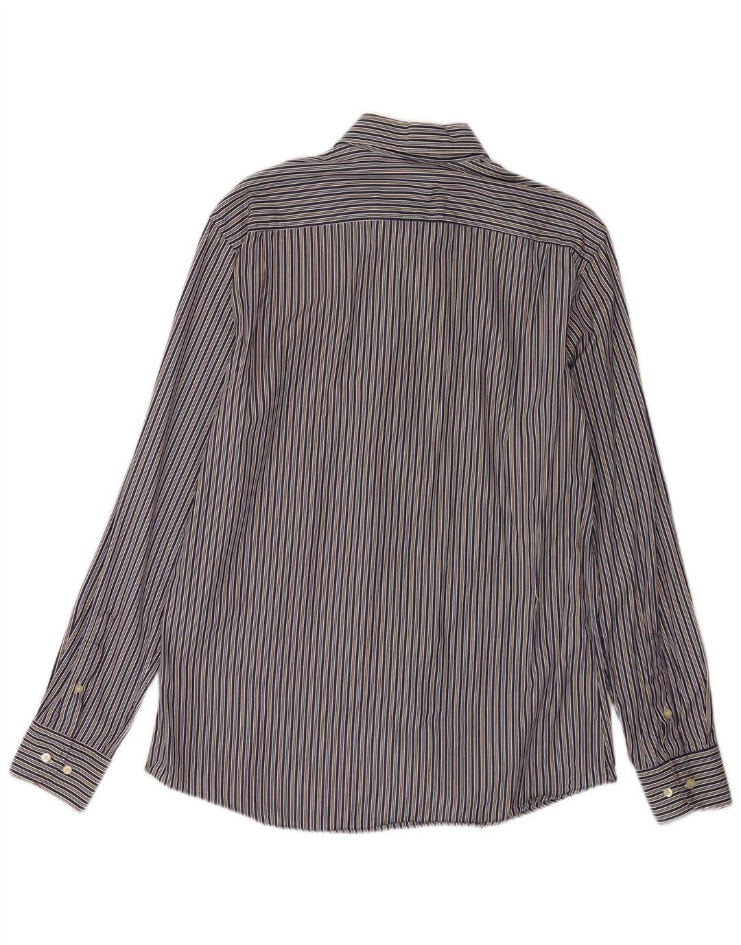 Cămașă Massimo Dutti pentru bărbați, bumbac cu dungi albastre mari