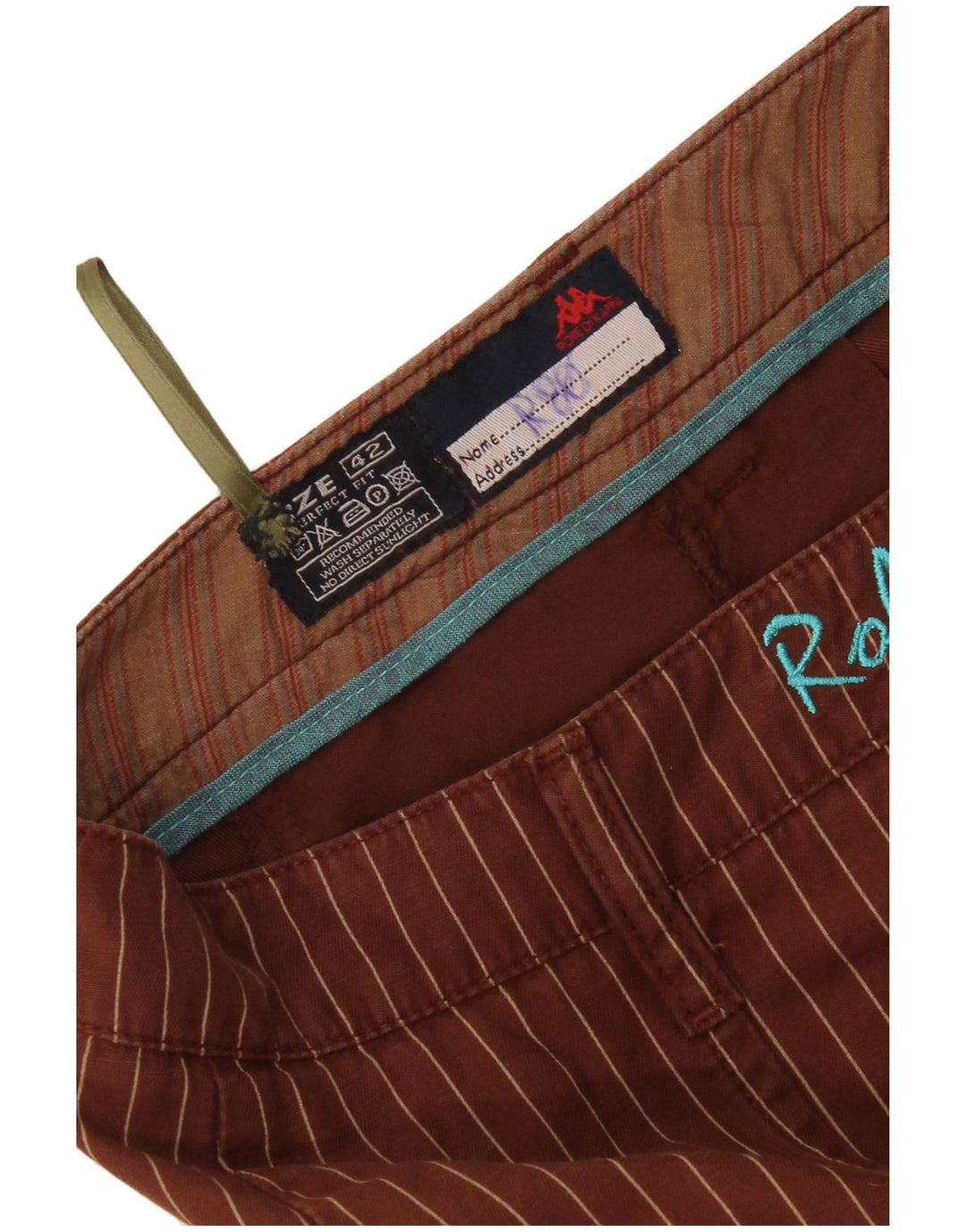 Kappa Womens Pencil Skirt IT 42 Medium W30 Brown Striped