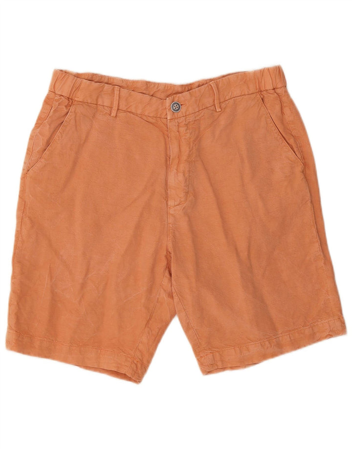 Massimo Dutti Mens Chino Shorts EU 42 Large W32  Orange Cotton