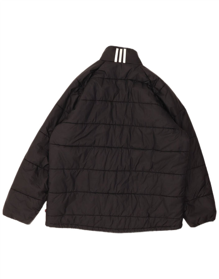 ADIDAS Mens Padded Jacket UK 42 XL Black Nylon