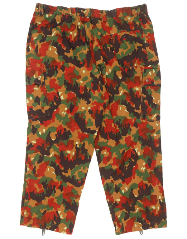 Vintage Mens Straight Cargo Trousers W46 L31 Multicoloured Camouflage