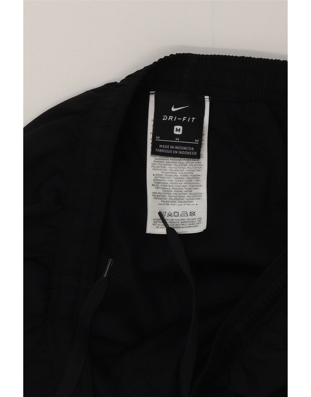 NIKE Mens Dri Fit Tracksuit Trousers Joggers Medium Black Colourblock