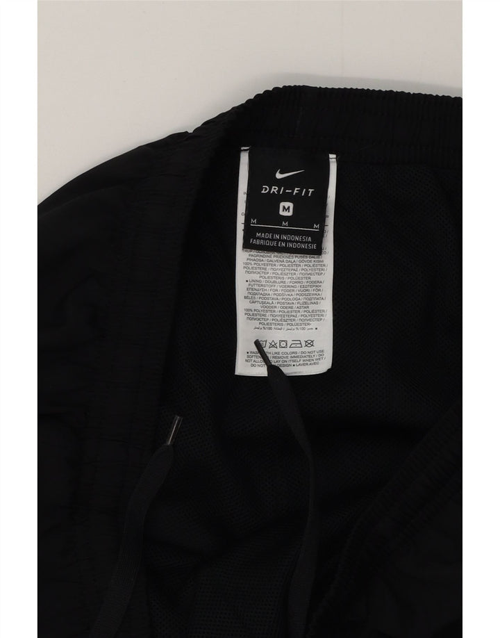 NIKE Mens Dri Fit Tracksuit Trousers Joggers Medium Black Colourblock