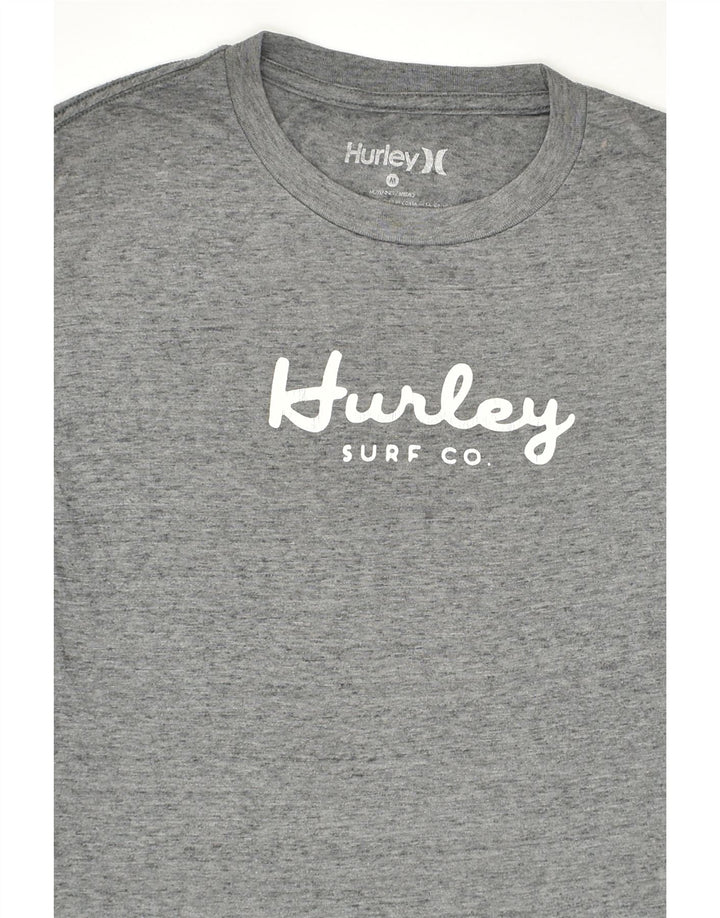HURLEY Womens Graphic T-Shirt Top UK 14 Medium Grey Flecked | Vintage Hurley | Thrift | Second-Hand Hurley | Used Clothing | Messina Hembry 